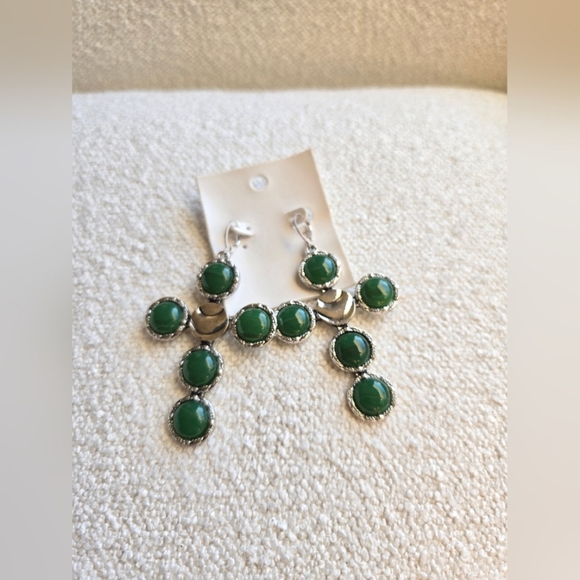 NWT! Free People, Time ls On My Side Dangles, Silver/Jade,$38! - Picture 3 of 6